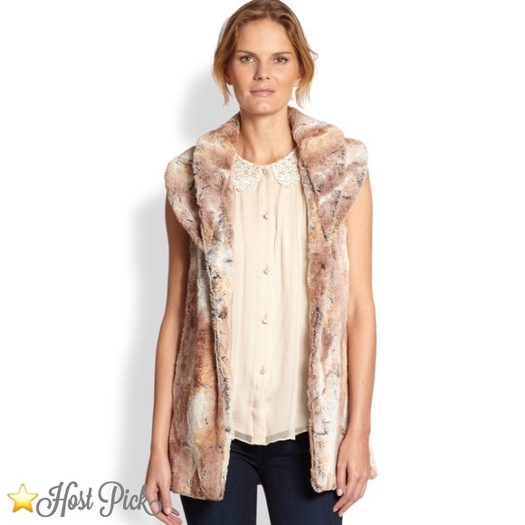 Alice + Olivia Jackets & Blazers - Alice+Olivia Annistyn Faux Fur Vest